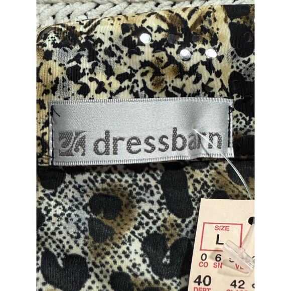 NWT Dressbarn Button Up Shirt Blouse Women's Size Large Animal Print Pattern USA - Picture 2 of 10